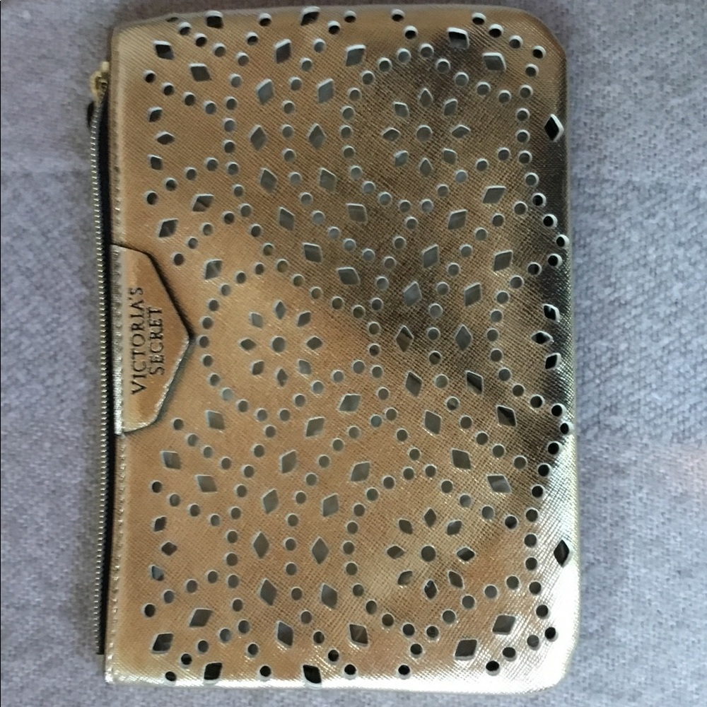 Victoria Secret Gold Makeup bag